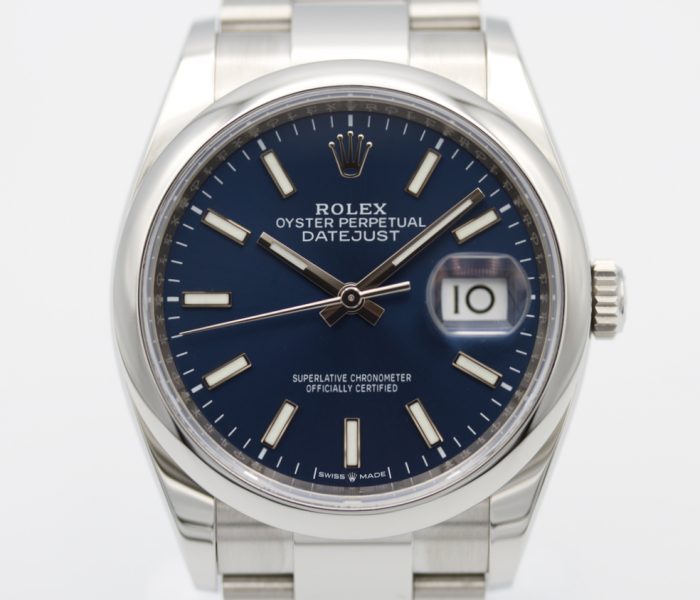 Rolex Datejust 36 09-2020 blau Oyster 126200