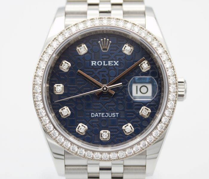 Rolex Datejust 36 LC100 Factory Diamant 126284RBR Jubile blau